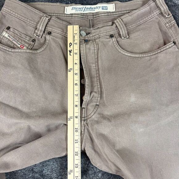 Diesel Saddle Baggy Straight Brown Jeans Button Fly Mens 36 (34X31) Italy Cotton - Picture 9 of 16